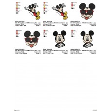 Package 3 Mickey Mouse 18 Embroidery Design